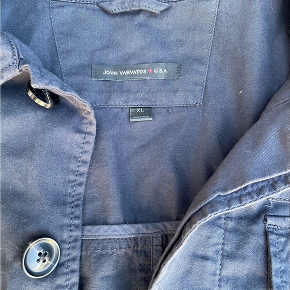 John Varvatos Dark Blue Military Jacket XL - Picture 2 of 5